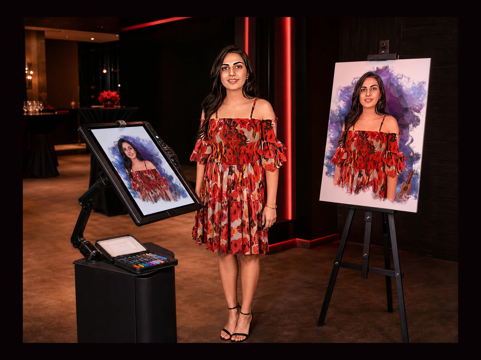 AI Caricature Photobooth interactive event experience by Magik Touch