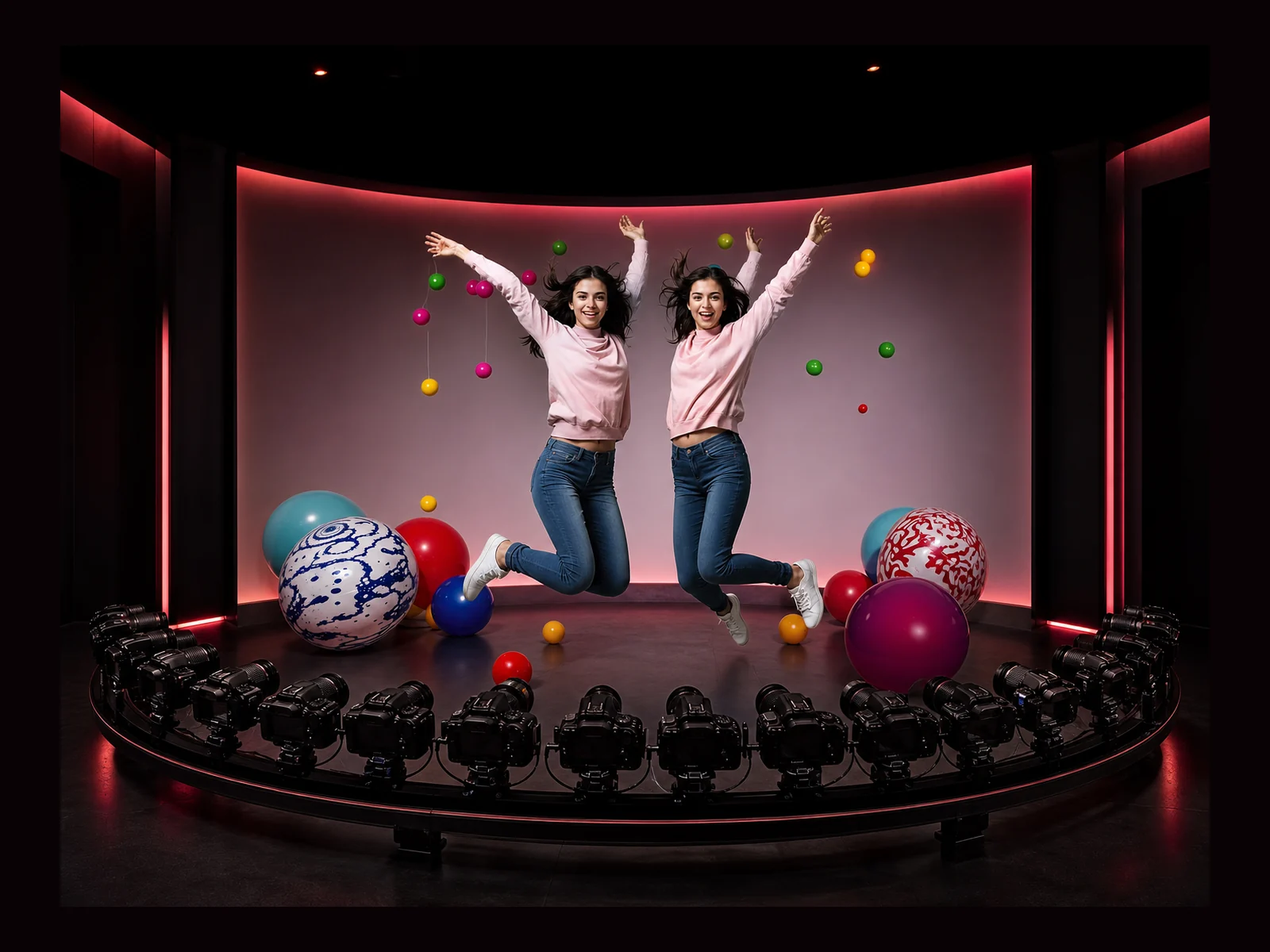 Bullet Time Freeze 180-Degree Video Booth interactive event experience by Magik Touch