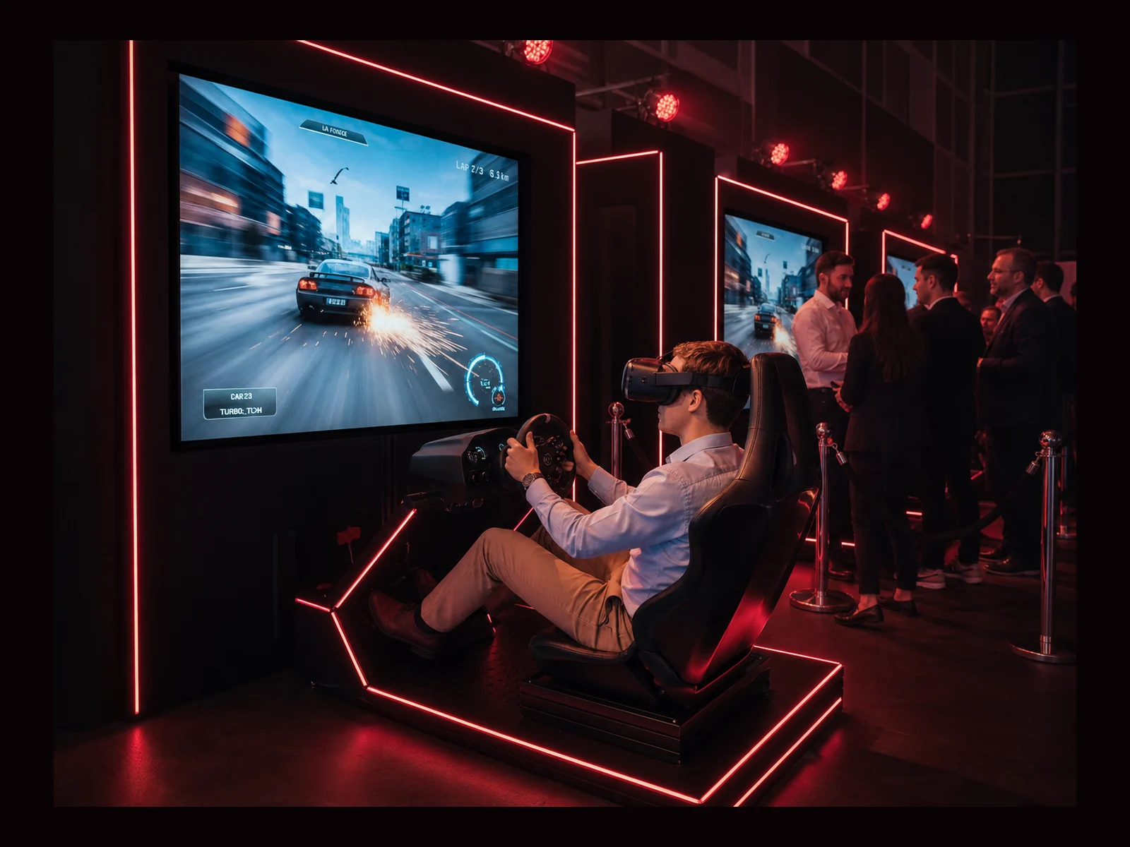 Car Racing Game interactive event experience by Magik Touch