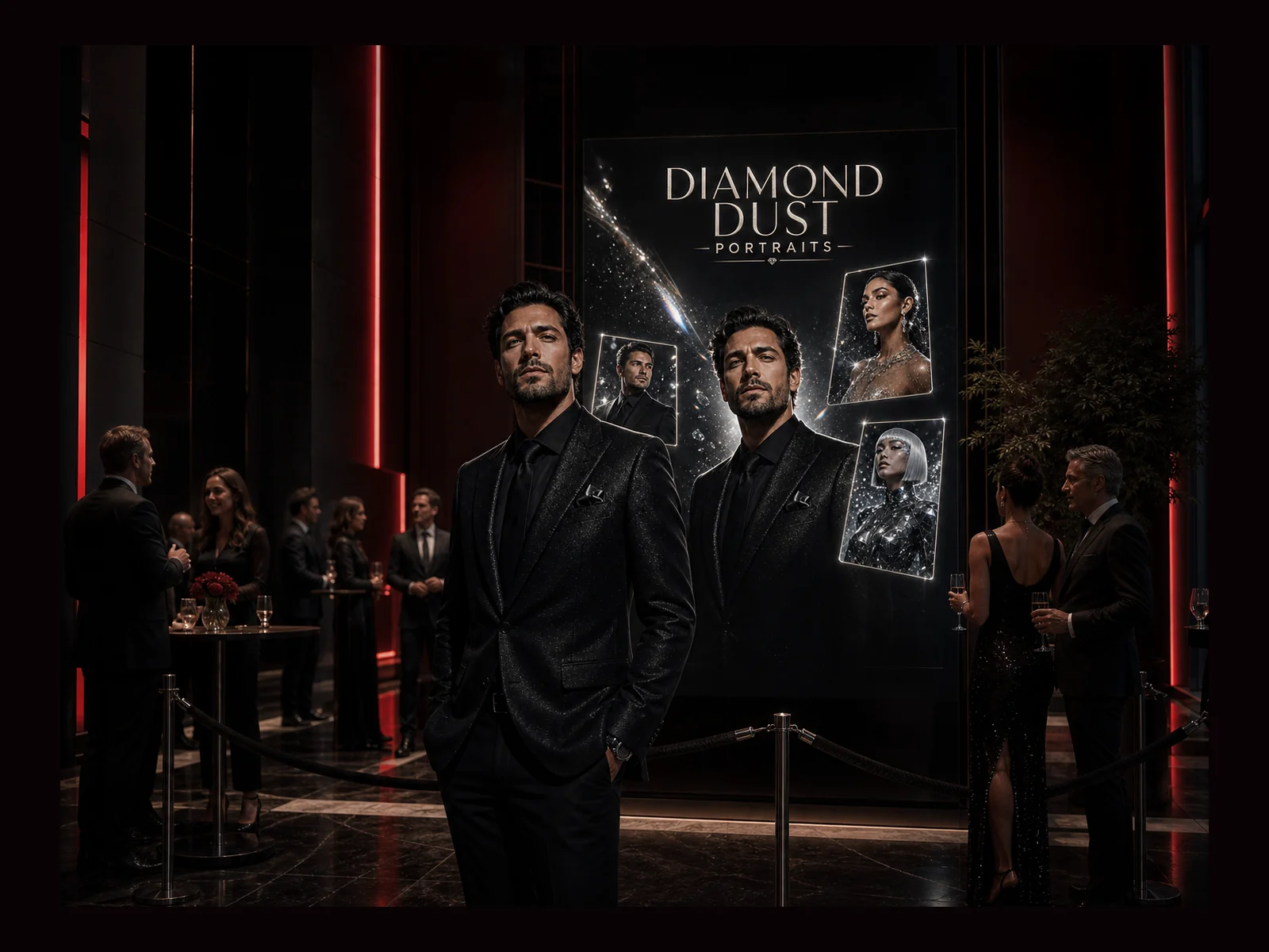 Diamond Dust Portrait interactive event experience by Magik Touch