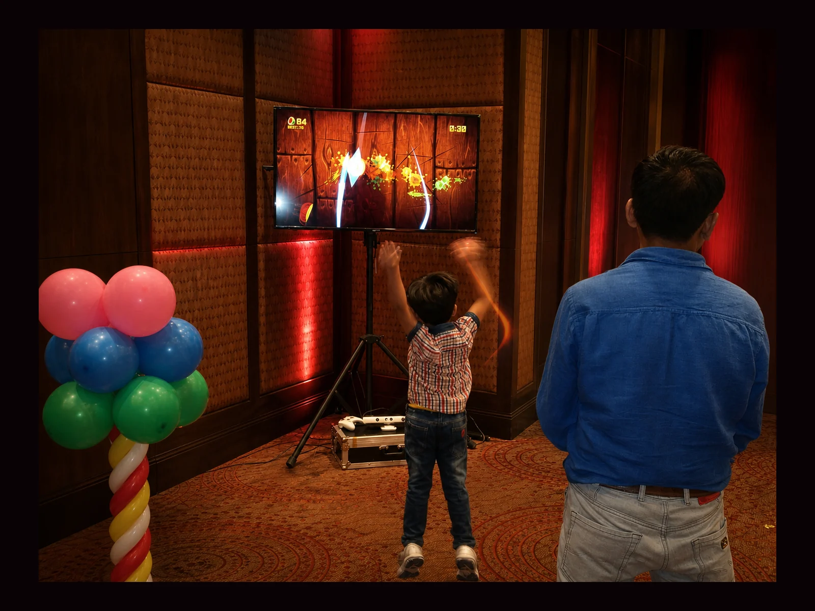 Motion Fruit Ninja interactive event experience by Magik Touch