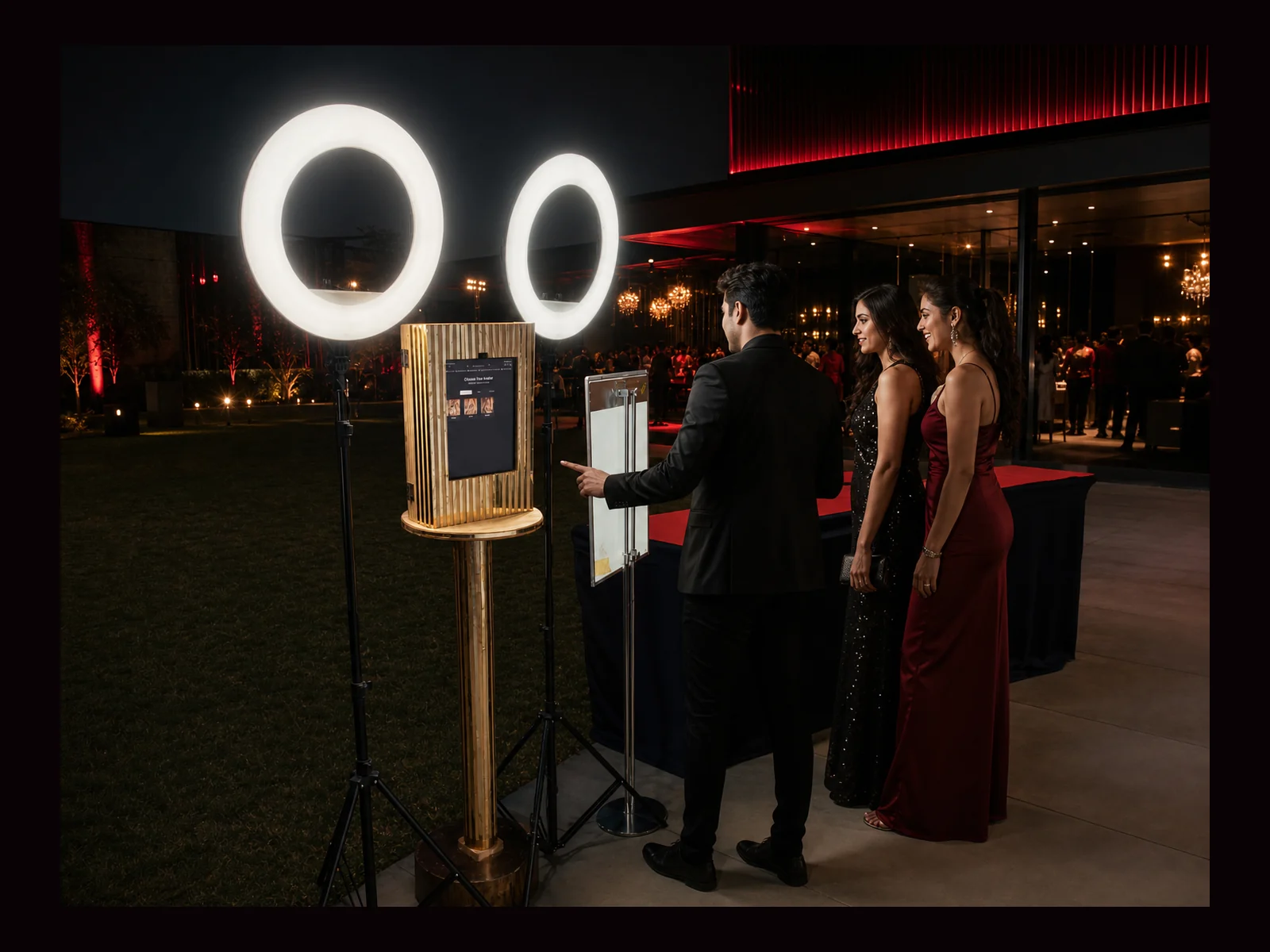 Polaroid Golden Photobooth interactive event experience by Magik Touch
