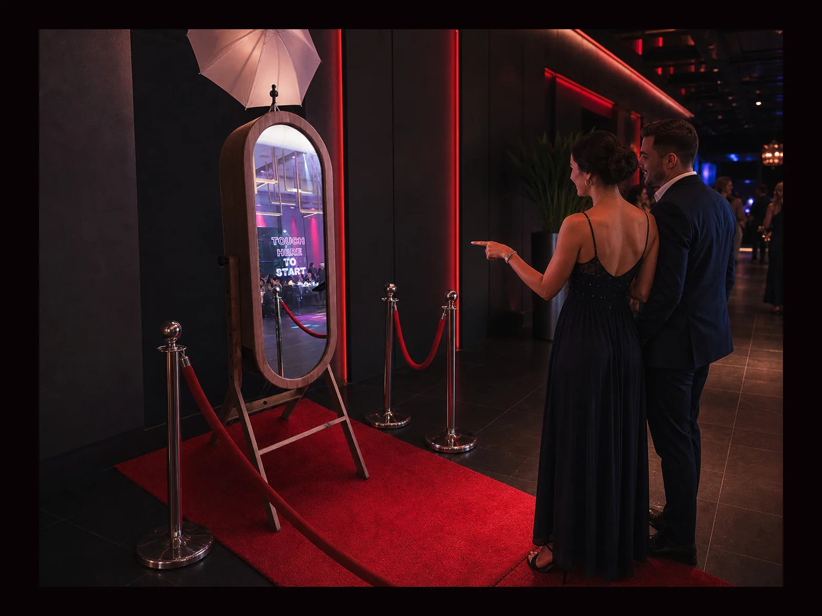 Retro Mirror Photobooth interactive event experience by Magik Touch