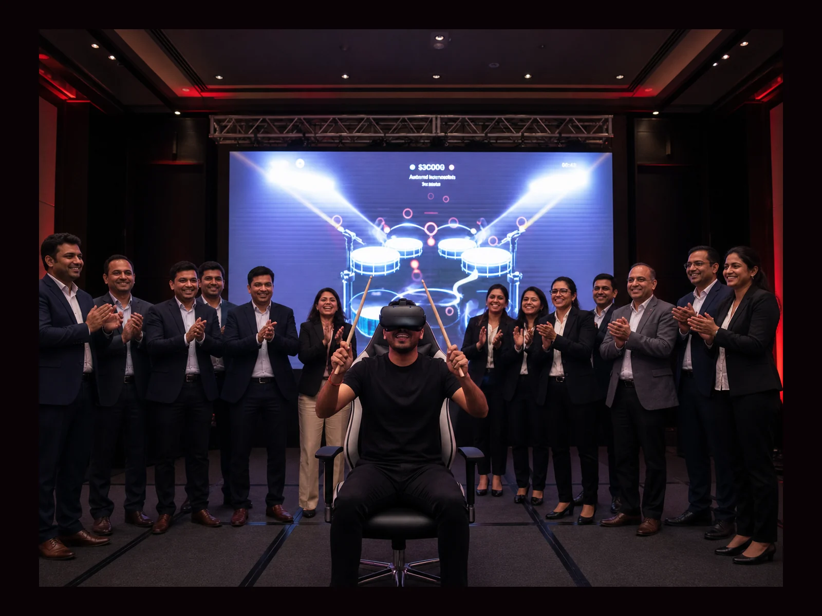 VR Drum Game interactive event experience by Magik Touch