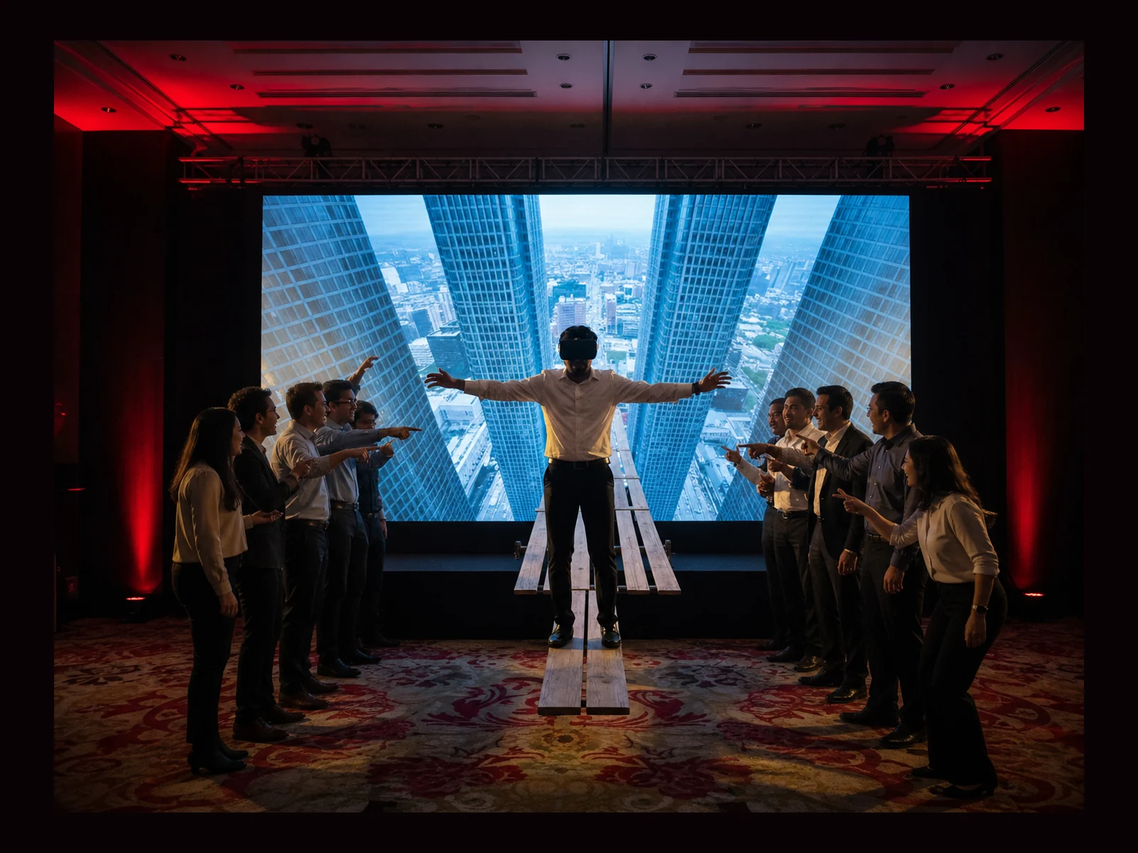 VR Plank Game interactive event experience by Magik Touch